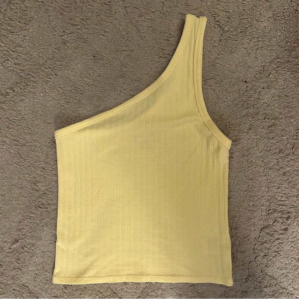 Women’s American Eagle Yellow One Strap Tube Top, Size Medium.